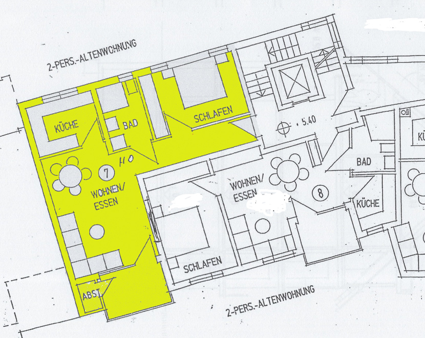 guter Grundriss der 2 Zimmer Wohnung Etagenwohnung B�hmenkirch