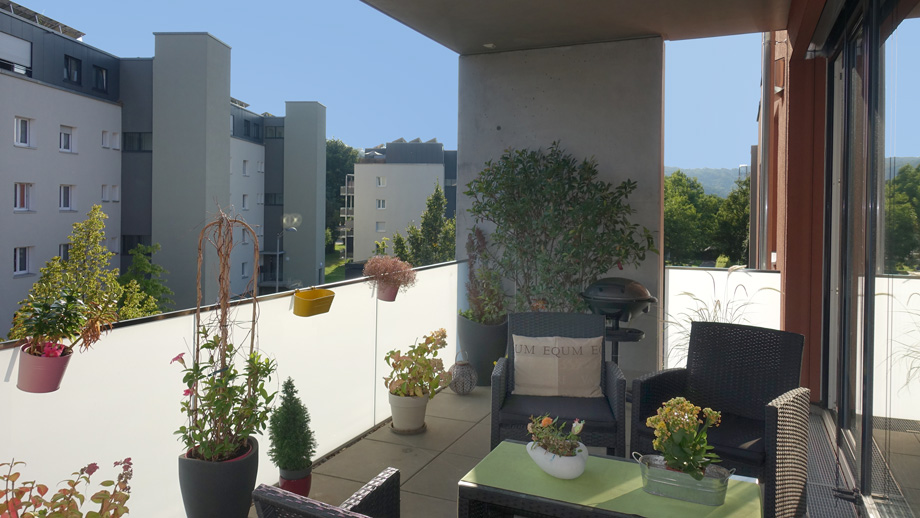 �berdachter, gro�er S�dbalkon Etagenwohnung Esslingen-Gr�ne H�fe