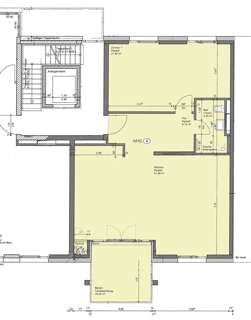 Grundriss Wohnung Etagenwohnung Esslingen-Gr�ne H�fe