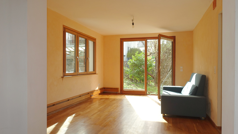 Wohnzimmer Erdgeschosswohnung Esslingen-Zollberg