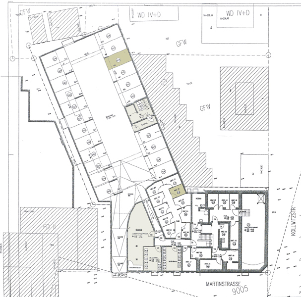 Grundriss UG mit Tiefgarage Etagenwohnung Esslingen-Stadtmitte