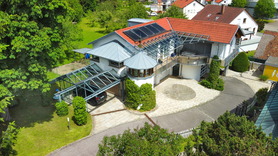 Luftaufnahme Einfamilienhaus M�hlhausen im T�le