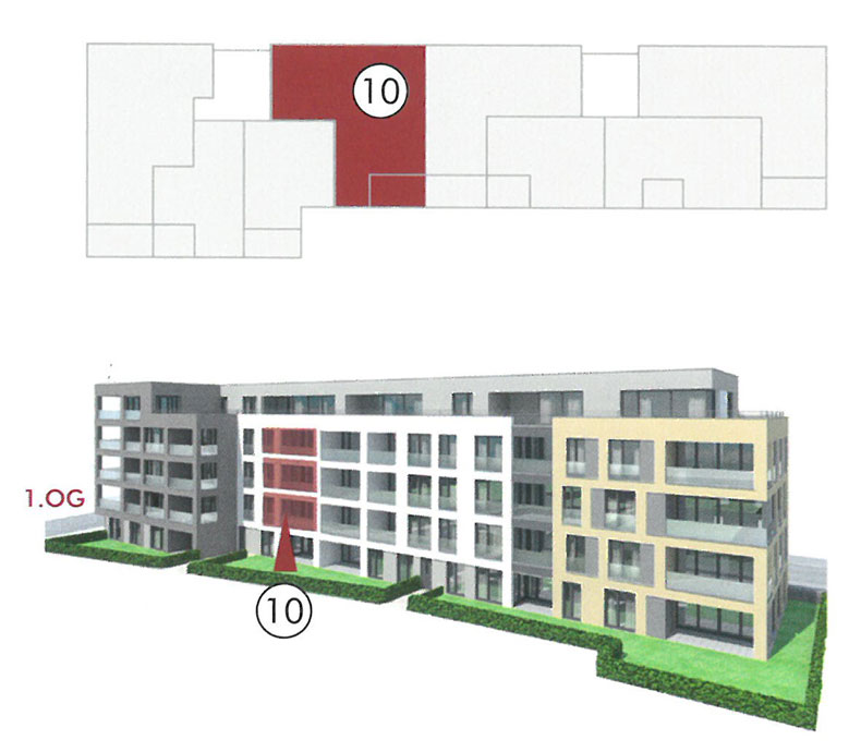 Lage im Haus 1. OG Etagenwohnung Esslingen-Gr�ne H�fe