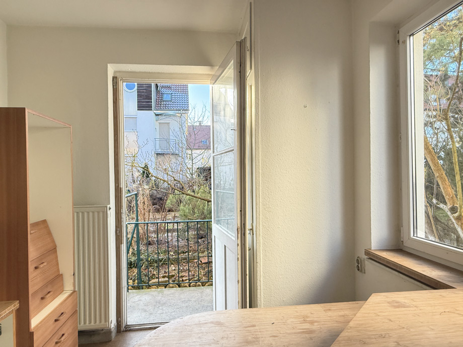 EG K�che mit Ausgang in den Garten Mehrfamilienhaus Fellbach