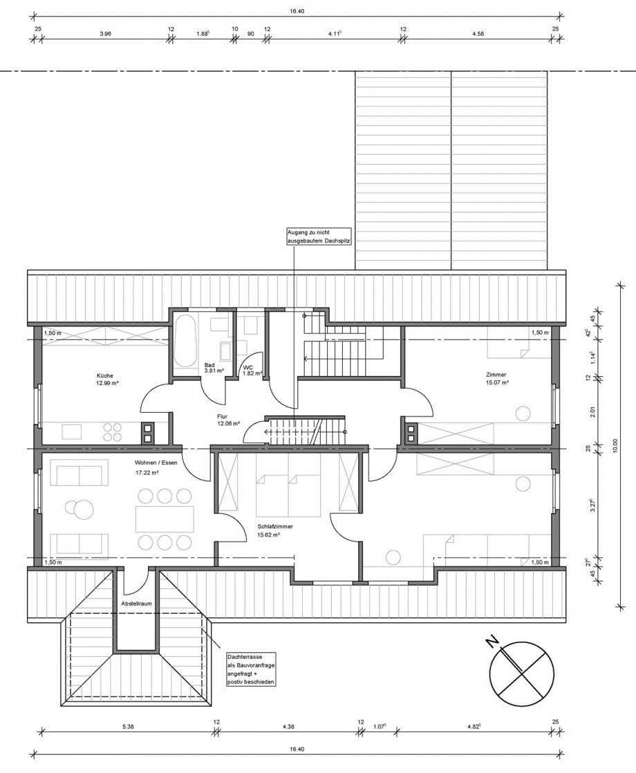 Grundriss Dachgeschoss Wohnung N�rtingen