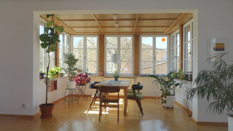 OG Wohnzimmer Erker N�rtingen Wohnung Altbauflair mit hohen, gro�z�gigen R�umen + Gartennutzung