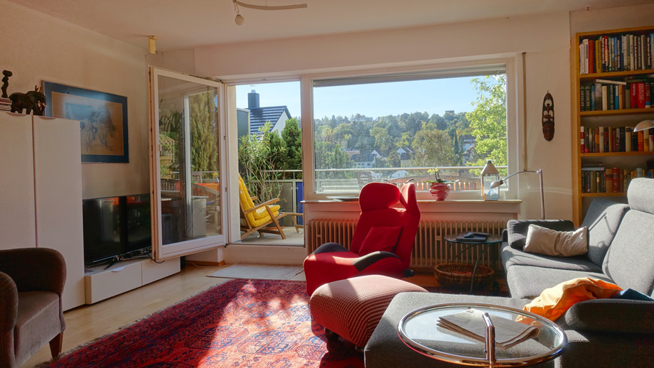 Wohnzimmer Doppelhaush�lfte Esslingen-Sulzgries