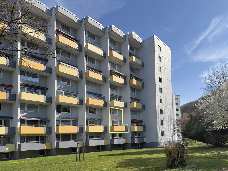 Ansicht Wohnung markiert Wohnung Esslingen-Weil