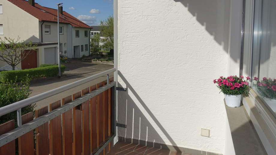 Balkon nach Westen Erdgeschosswohnung Esslingen-Berkheim