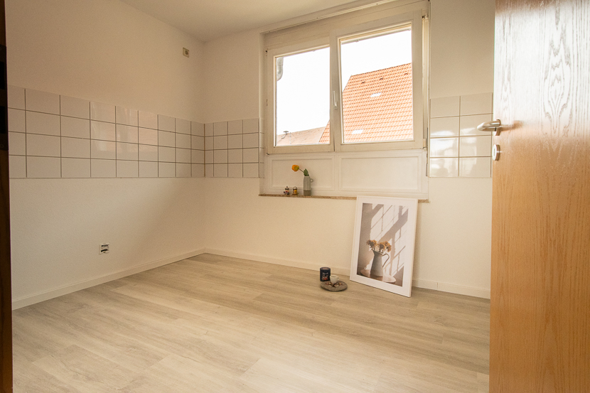 alles f�r den Einbau Ihrer Traumk�che vorbereitet Etagenwohnung B�hmenkirch