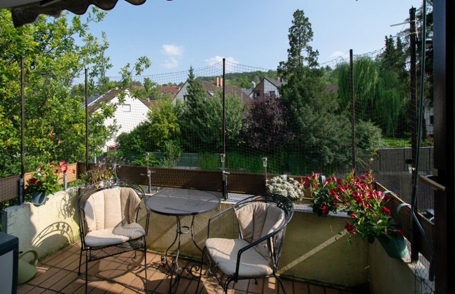 sonniger Balkon nicht nur im Sommer Etagenwohnung Stuttgart