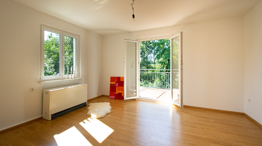 eines der beiden Schlafzimmer Etagenwohnung Stuttgart