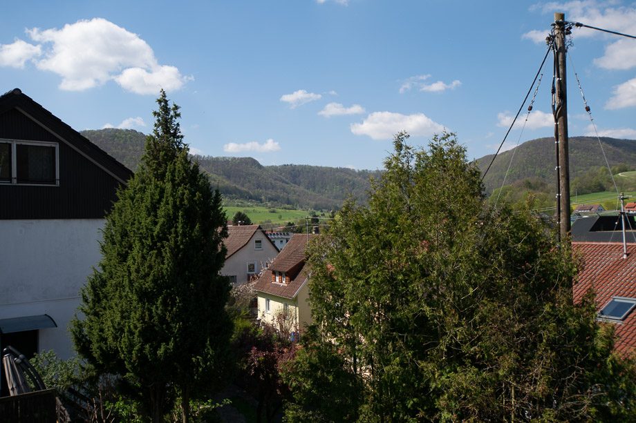 Ausblick vom Schlafzimmer aus Etagenwohnung Bad �berkingen
