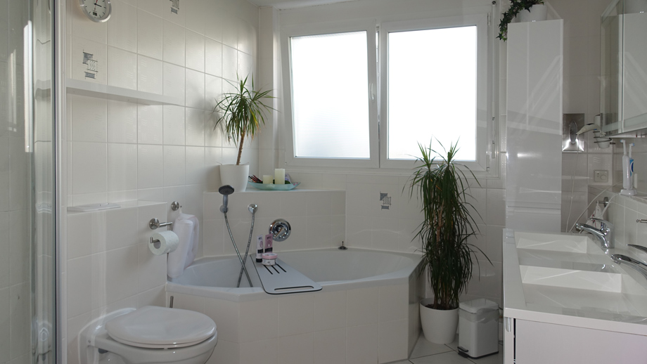 Tageslichtbad mit Wanne und Dusche Haus Ostfildern-Scharnhauser Park