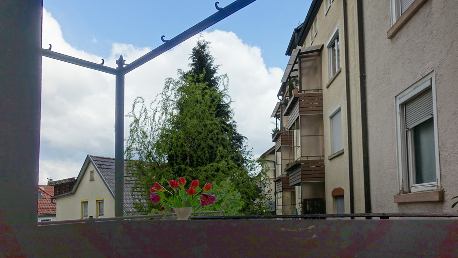 Ausblick vom Balkon Etagenwohnung Esslingen-Pliensauvorstadt