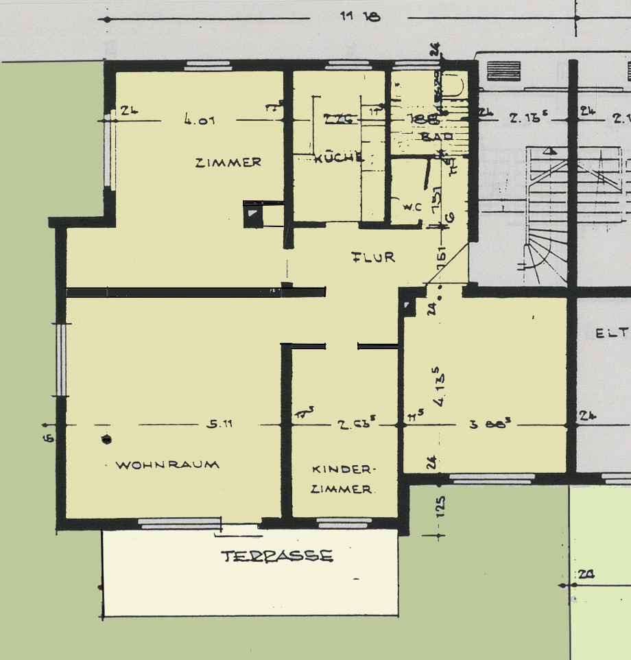 Grundriss EG-Wohnung Erdgeschosswohnung Fellbach