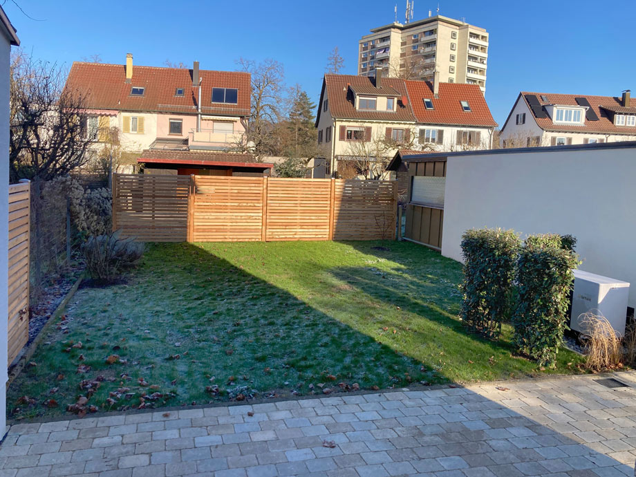 Garten Doppelhaush�lfte Esslingen-Gartenstadt