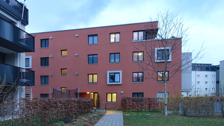 Abendstimmung Ansicht vom Innenhof Etagenwohnung Esslingen-Gr�ne H�fe