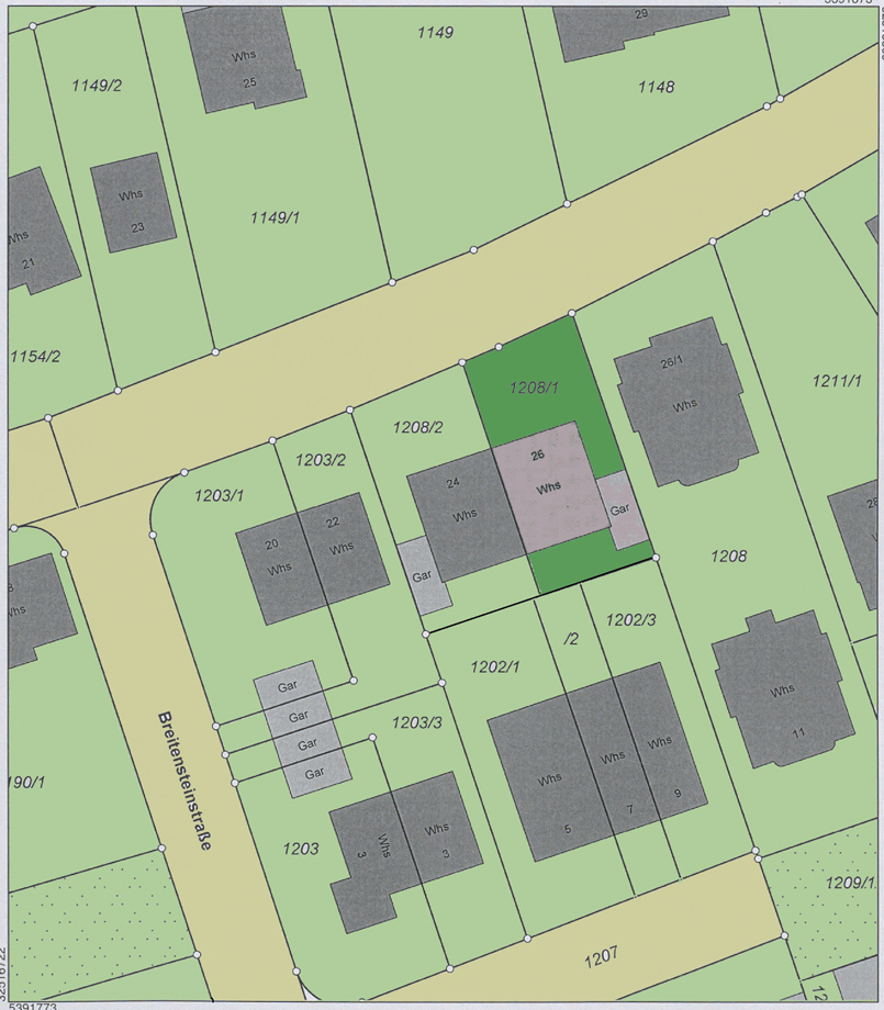 Lageplan Mehrfamilienhaus Filderstadt-Bernhausen