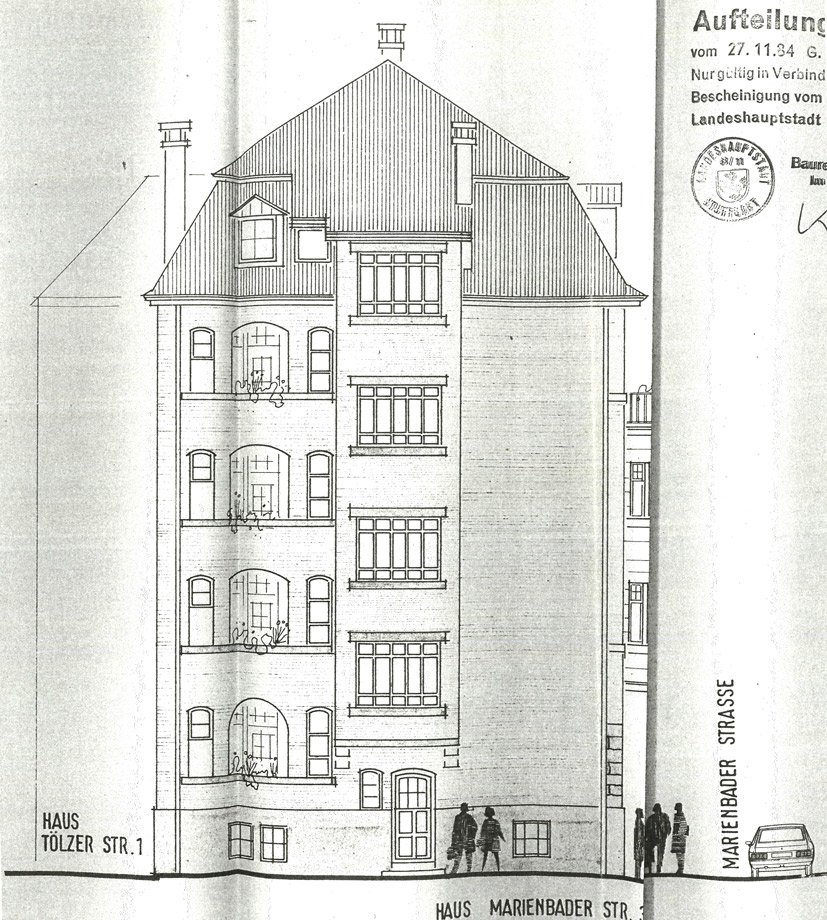 Plan Hausansicht Wohnung Stuttgart-Bad Cannstatt-Seelberg