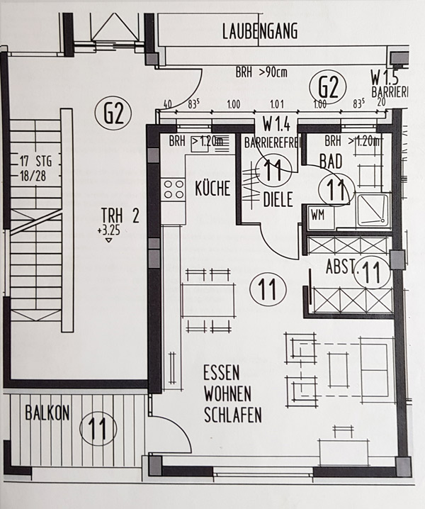 Grundriss Etagenwohnung Esslingen