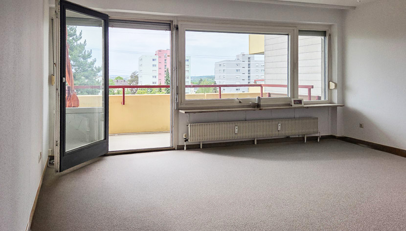grosses Wohnzimmer Etagenwohnung Asperg
