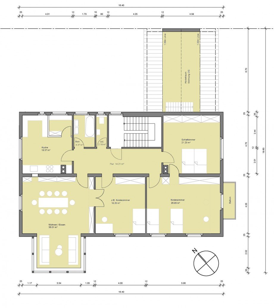 Grundriss OG Wohnung N�rtingen