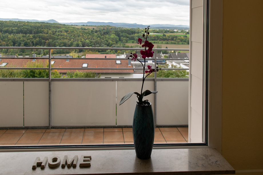 sonniger S�dbalkon mit grandiosem Ausblick Etagenwohnung Plochingen
