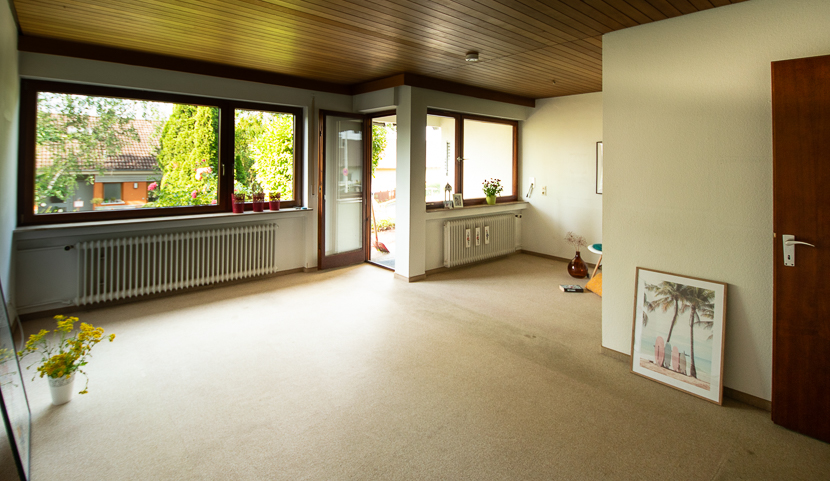 gro�er Wohnbereich im Erdgeschoss Doppelhaush�lfte Gro�bettlingen
