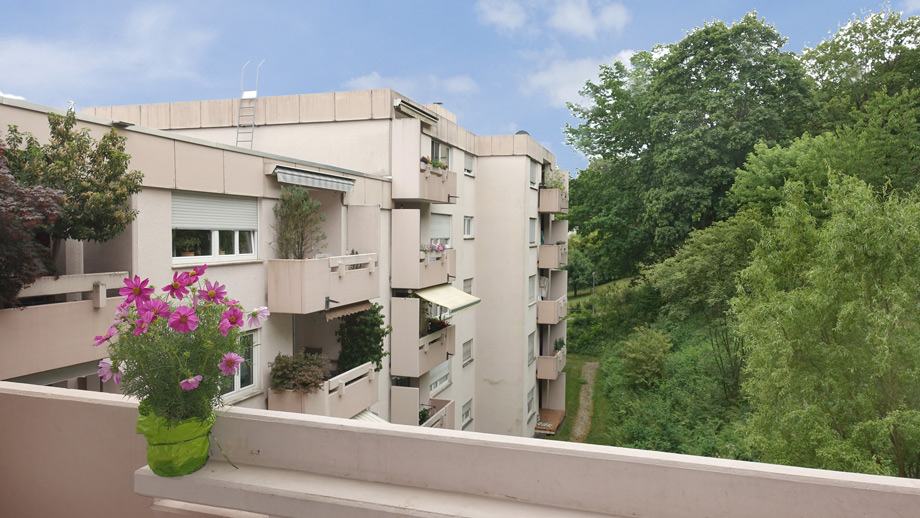 Balkon nach S�den Wohnung Esslingen