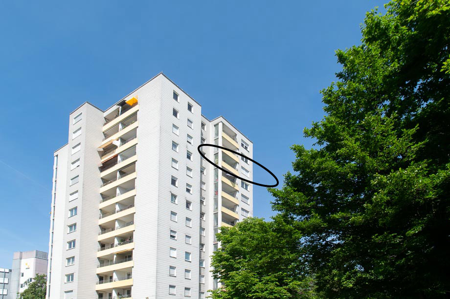 toller Balkon im 12. Stock mit Fernblick Etagenwohnung Stuttgart