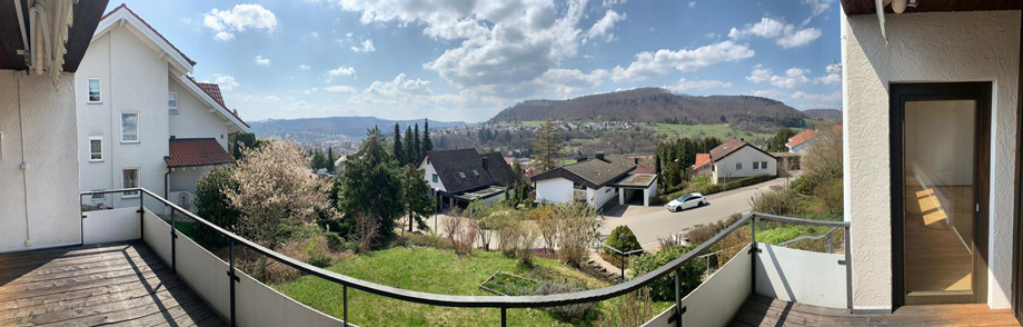 Panoramablick vom Balkon Einfamilienhaus Albstadt-Ebingen