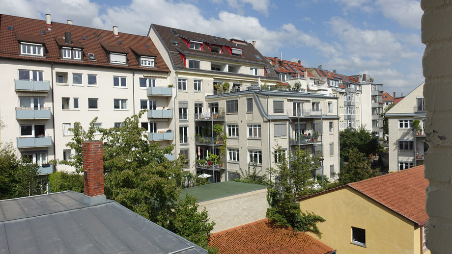 Ausblick Zimmer Nr. 1 Dachgeschosswohnung Stuttgart
