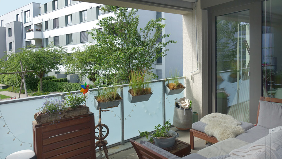 �berdachter Balkon Etagenwohnung Esslingen-Gr�ne H�fe
