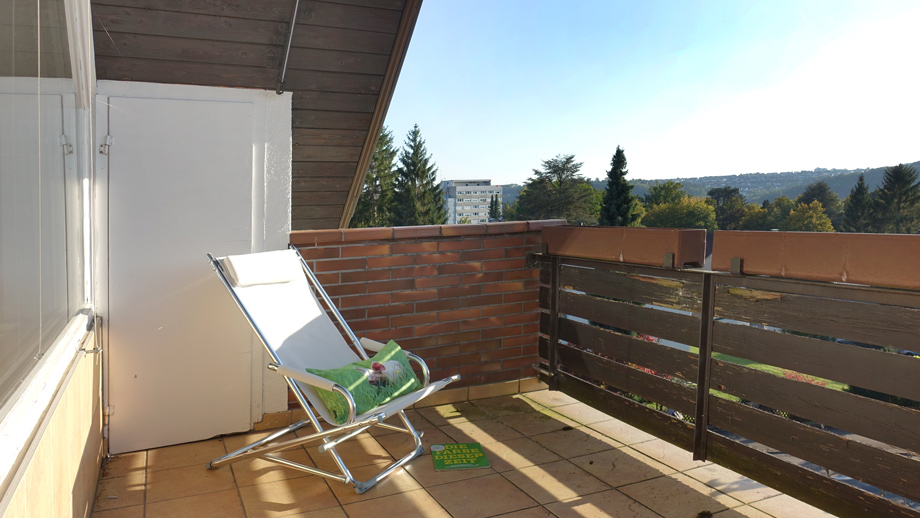 S�dbalkon mit Aussicht Dachgeschosswohnung Esslingen
