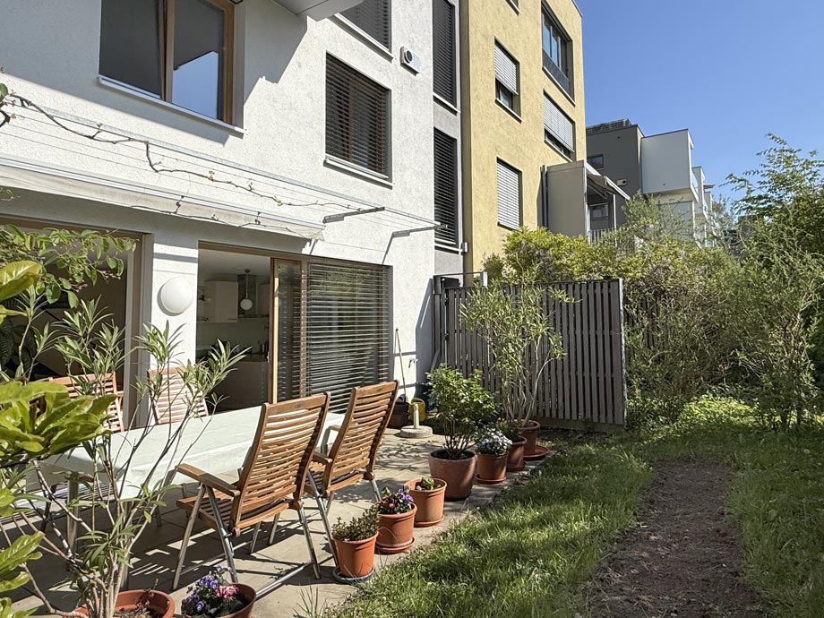 Terrasse und Garten Maisonettewohnung Esslingen-Gr�ne H�fe