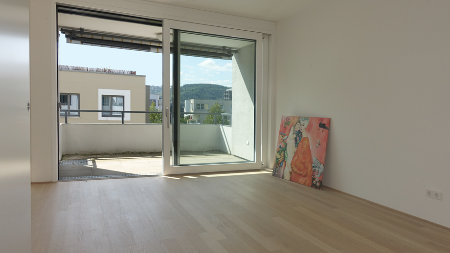 Wohnzimmer Etagenwohnung Esslingen-Pliensauvorstadt- Gr�ne H�fe
