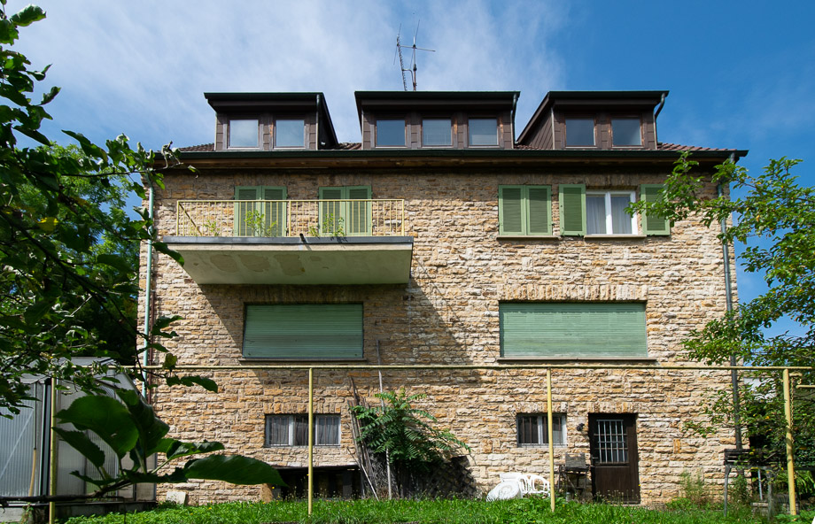sch�ne Travertinfassade Mehrfamilienhaus Esslingen am Neckar