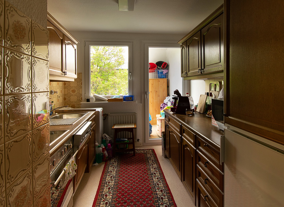 K�che mit K�chenbalkon Etagenwohnung Stuttgart