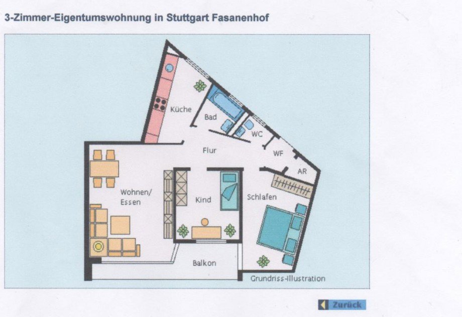 Grundriss Etagenwohnung Stuttgart