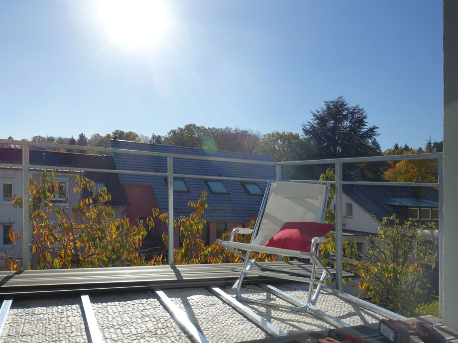 Balkon mit Blick ins Gr�ne Wohnung Stuttgart