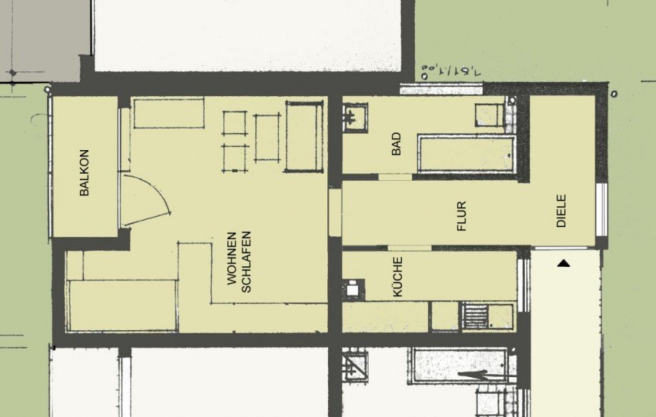 Grundriss Erdgeschosswohnung Esslingen-Berkheim