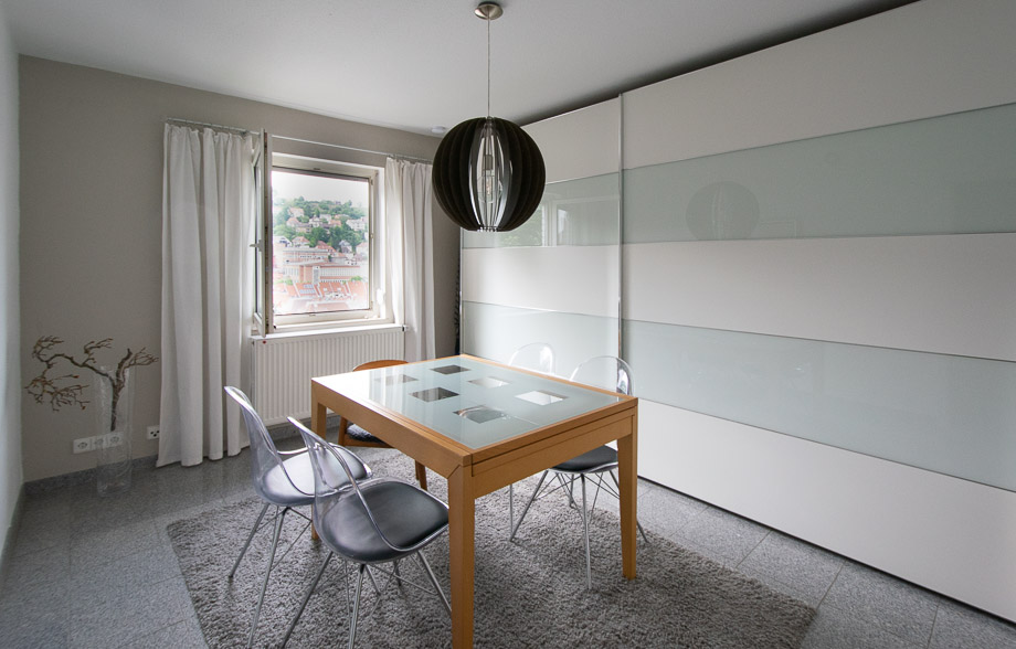 Esszimmer mit Ausblick Dachgeschosswohnung Stuttgart