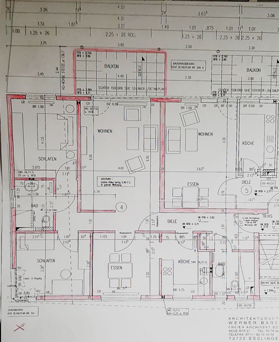 Grundriss Etagenwohnung Esslingen