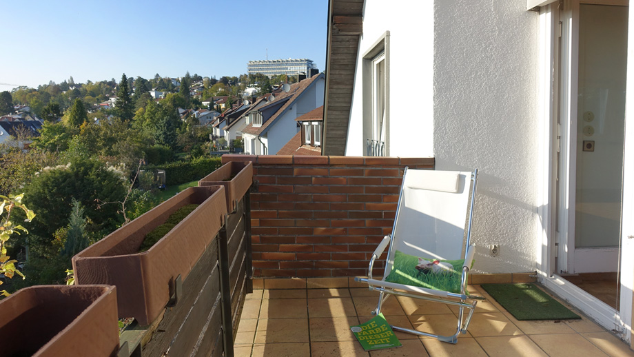 S�dbalkon mit Aussicht Dachgeschosswohnung Esslingen