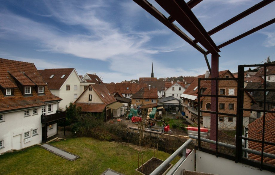 Ausblick vom Balkon Dachgeschosswohnung Reichenbach