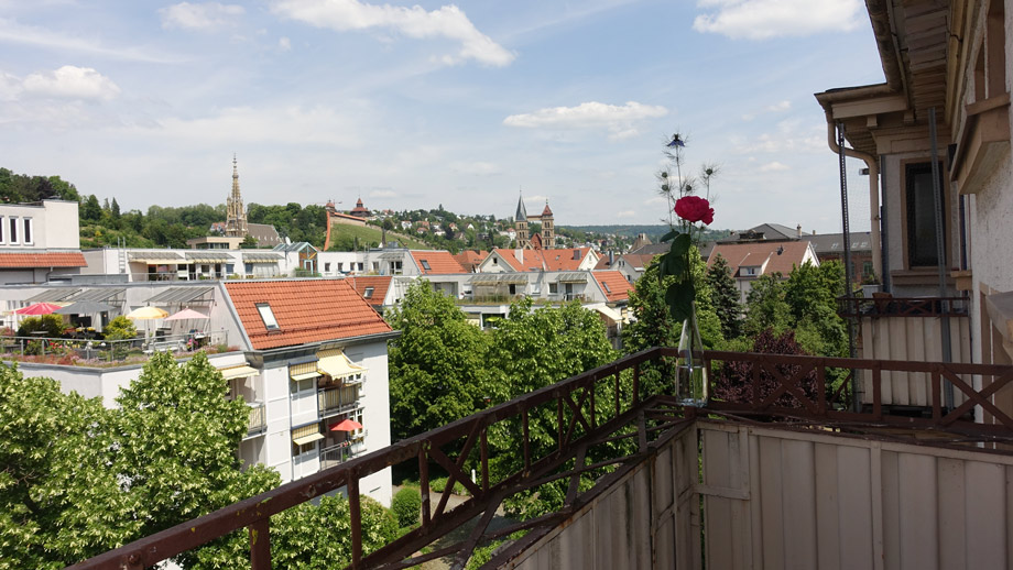 Balkon mit herrlichem Ausblick Wohnung Esslingen