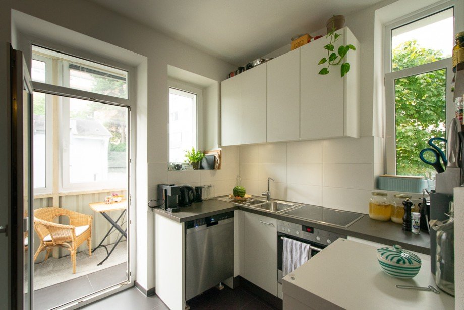 K�che mit angrenzender Veranda Erdgeschosswohnung Stuttgart